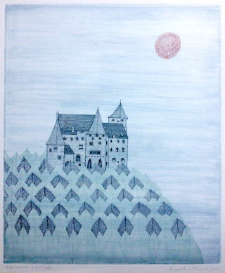 南桂子　森と城　1978年　絵画（銅版画）作品